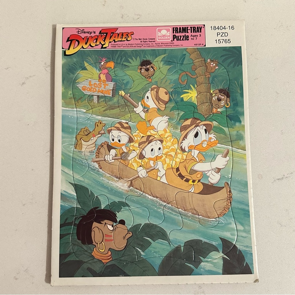 Vintage Golden Frame-Tray Puzzle Disney Duck Tales